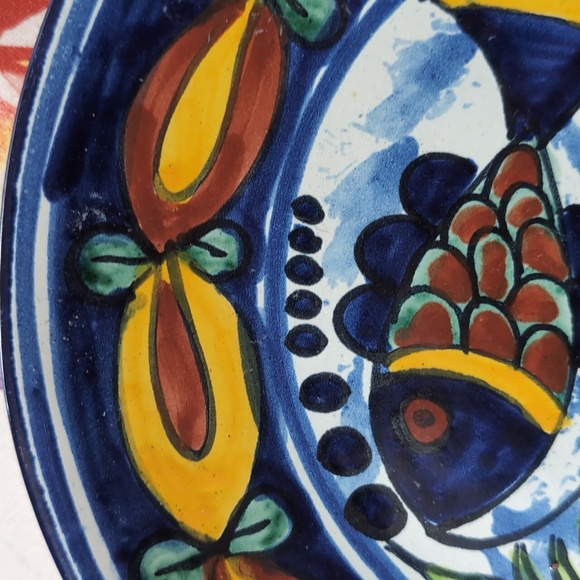❤️ TALAVERA MEXICAN POTTERY PLATE TRINKET DISH - Picture 2 of 6
